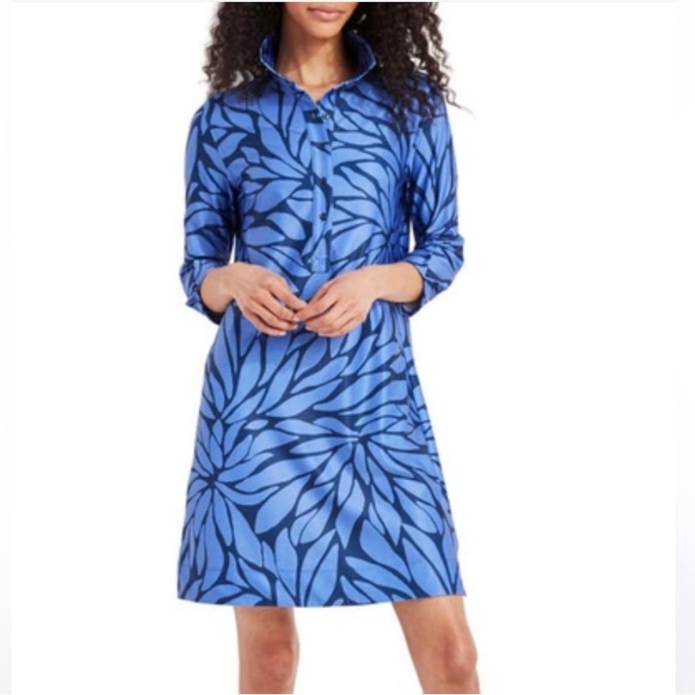 Vineyard Vines Sankaty Margo Dress M NWT Deep Bay/Marlin Blue
